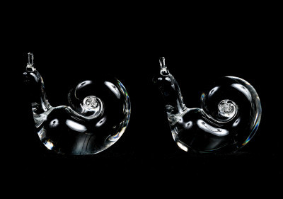 Title Steuben Glass - Two Snails / Artist