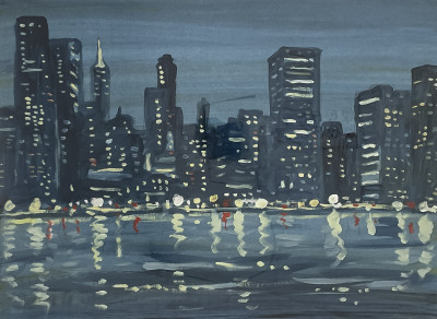 Title Richard Bosman - The New York Skyline and Bridge / Artist