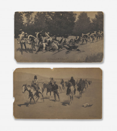 Image for Lot Frederic Remington - Group, two (2) Western scenes