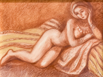 Title Irina Makarova - Reclining Nude Woman / Artist