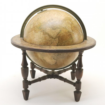 Image for Lot English 19th C Terrestrial 12' Globe on Stand 18
