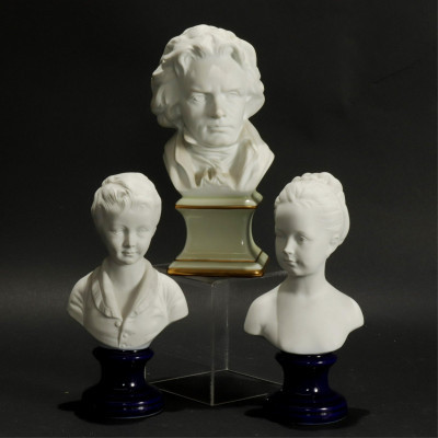 Image for Lot Limoges Bisque Porcelain Busts