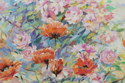 Possibly Claude Rozan- Flowers in Bloom- O/C