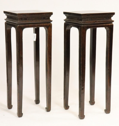 Image for Lot Pair of Tall Chinese Stands