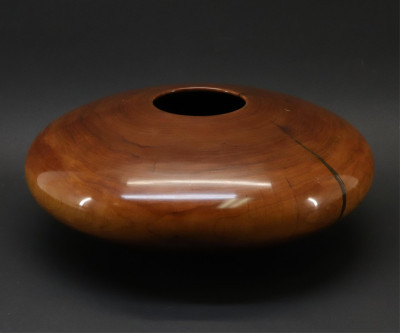 Image for Lot Philip C Moulthrop  Modern Cherry Wood Vase