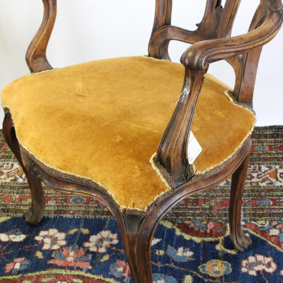 Image 5 of lot 3 French Fruitwood Chairs, 19th C., Pr. Louis XV
