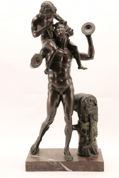 Image for Lot Bronze Figure of Pan the Pied Piper