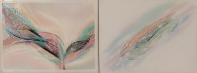 Image for Lot 2 Similar Modern Abstract 'Color Swirls', 20th C.