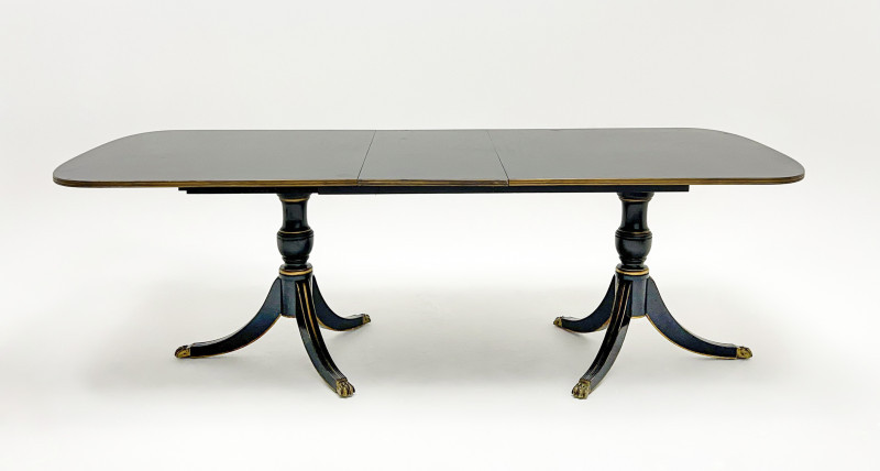 Regency Style Double Pedestal Dining Table