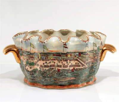 Title Chinese United Wilson Porcelain Jardinere / Artist
