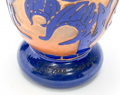Schneider Le Verre Francais Cameo Glass Vase