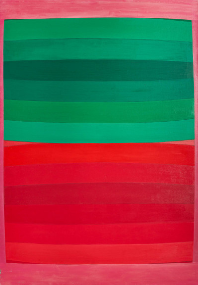 Title Michael Loew - Untitled (Green over Red) / Artist