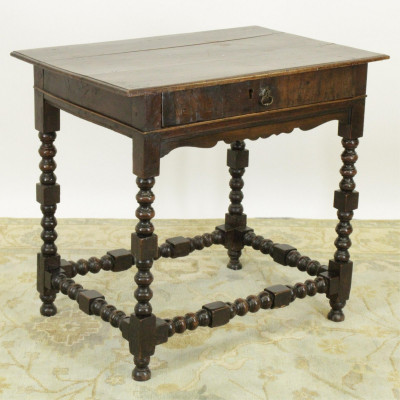 Image for Lot William & Mary Walnut Side Table, 18th C.