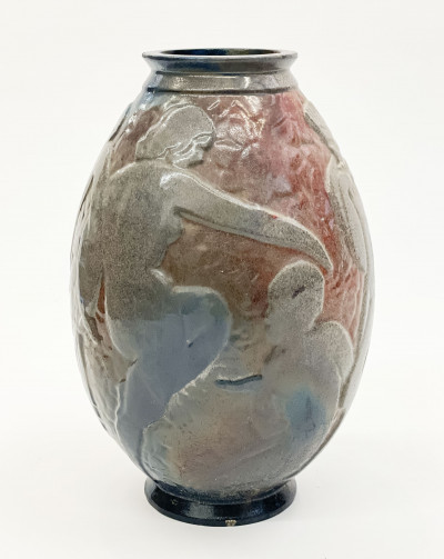 Image for Lot Gaston Deblaize and Marcel Guillard - &apos;La Sarabande&apos; Art Deco Vase