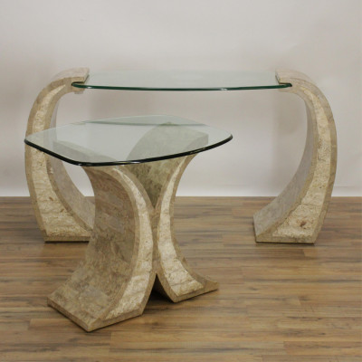Image for Lot Two Maitland Smith Tessellated Stone Tables