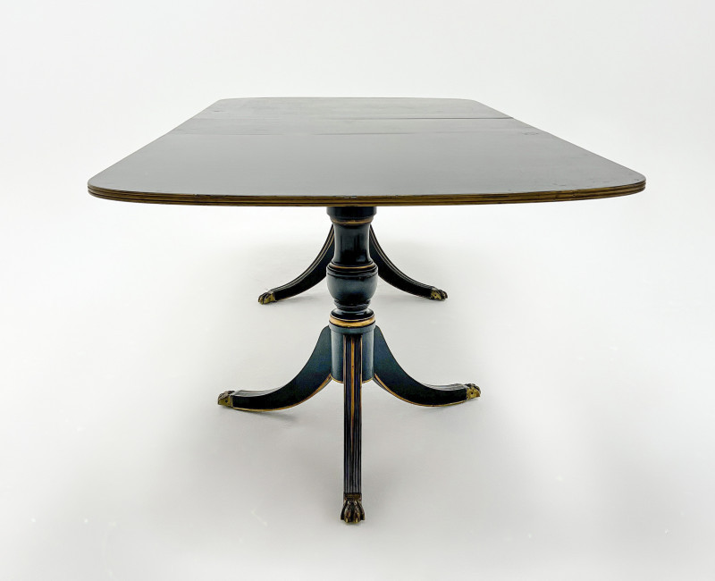 Regency Style Double Pedestal Dining Table