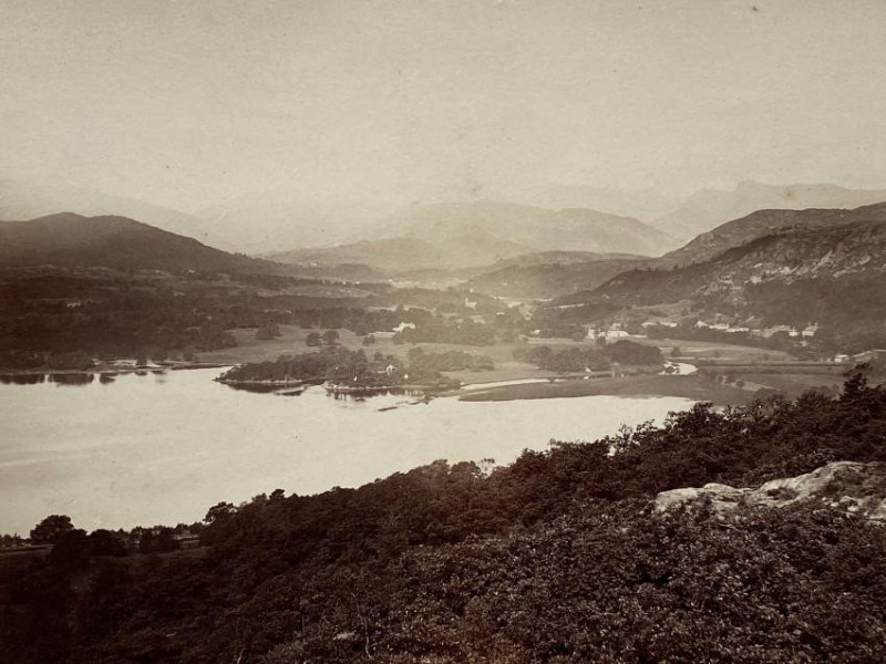 Image 3 of lot 3 UK photos. Lake Windermere & Haddon Hall c.1870