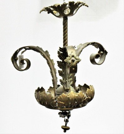 Image for Lot Louis XVI Style Brass Ceiling Fixture