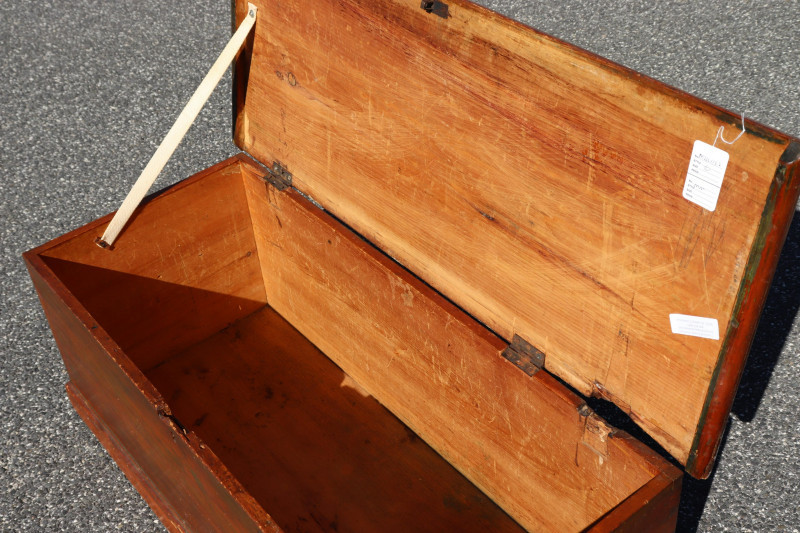 Image 3 of lot 19th C. Pine Sea Chest