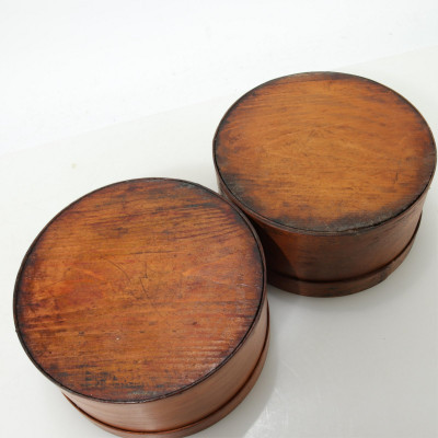 Image 9 of lot 2 Shaker Cherry Boxes & Gilt Tole Eagle