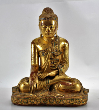 Image for Lot Burmese Mandalay Seated Buddha