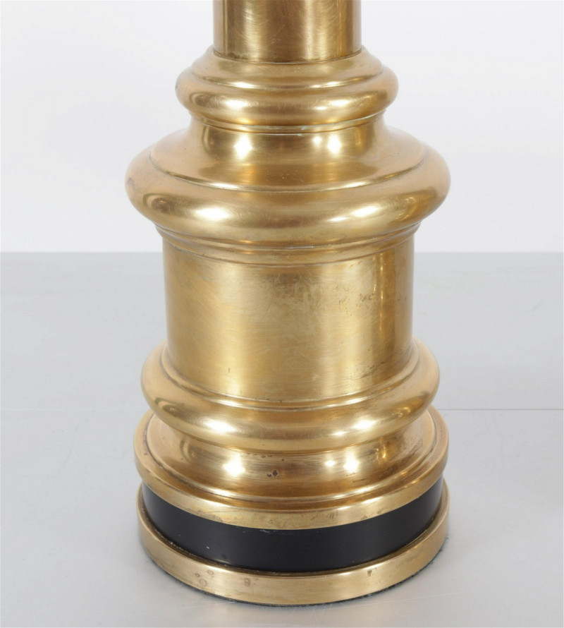 Pair of Ralph Lauren Brass Columnar Lamps