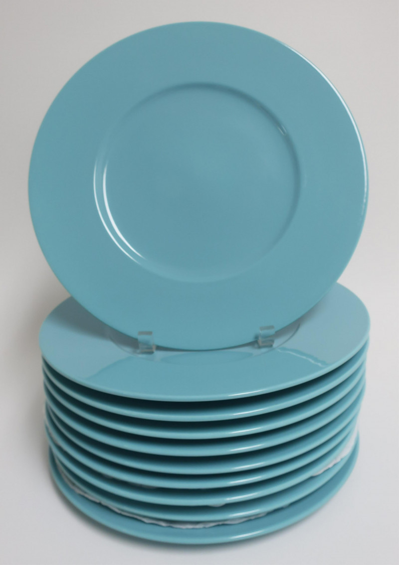 Image 1 of lot 10 Turquoise Service Plates by Mikasa