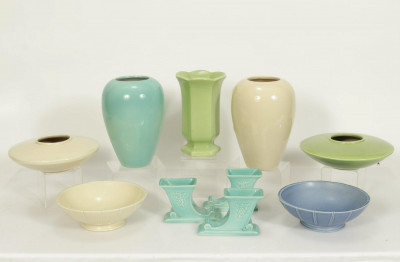 Image for Lot Group Of Trenton Art Pottery Vases & Bowls