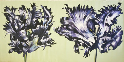 Title Lowell Nesbitt - Two Black Parrot Tulips / Artist
