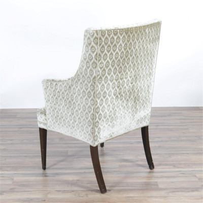 Modern Silk Velvet Upholstered Arm Chair