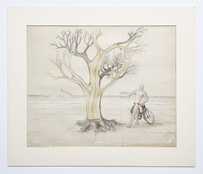 Unknown Artist - Study of Figure and Tree in Landscape