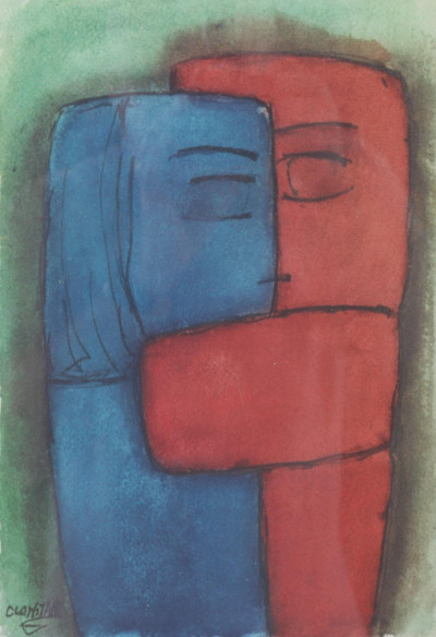 Image for Lot George Constant - Couple, Color Lithograph