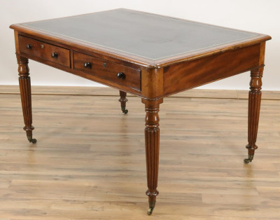 Image for Lot Late William IV Mahogany Writing Desk 19th C
