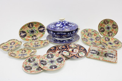Image for Lot 14Pc English Creamware, 19th C. Derby, Wedgwood