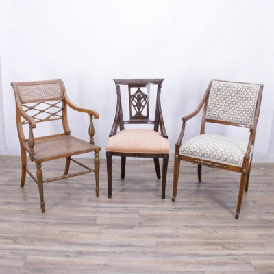Image for Lot 2 Classical Style Armchairs & Side Chair