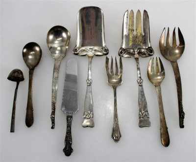 Image for Lot Group of Sterling Silver Serving Pieces