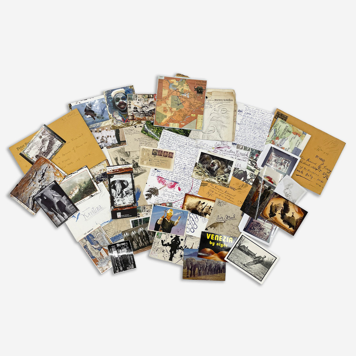 Peter Beard Drawings Accompanied by Correspondence and Effects