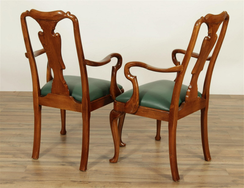 Image 4 of lot 12 English Queen Anne Style Dining Chairs