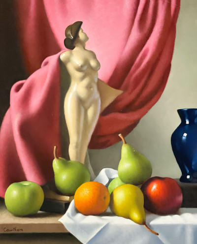 Image for Lot Christopher Cawthorn - Still Life with Nude Statuette