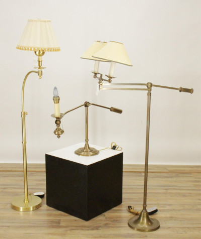 Image for Lot 3 Modern Brass/Bronze Lamps