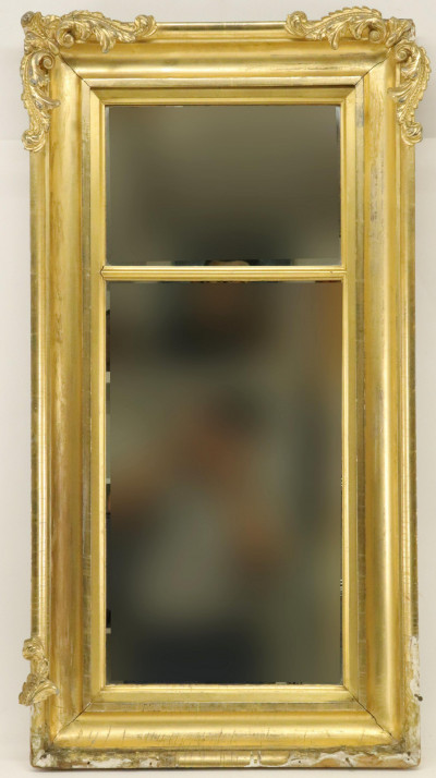 Image 1 of lot 19th C. Empire Giltwood Pier Mirror