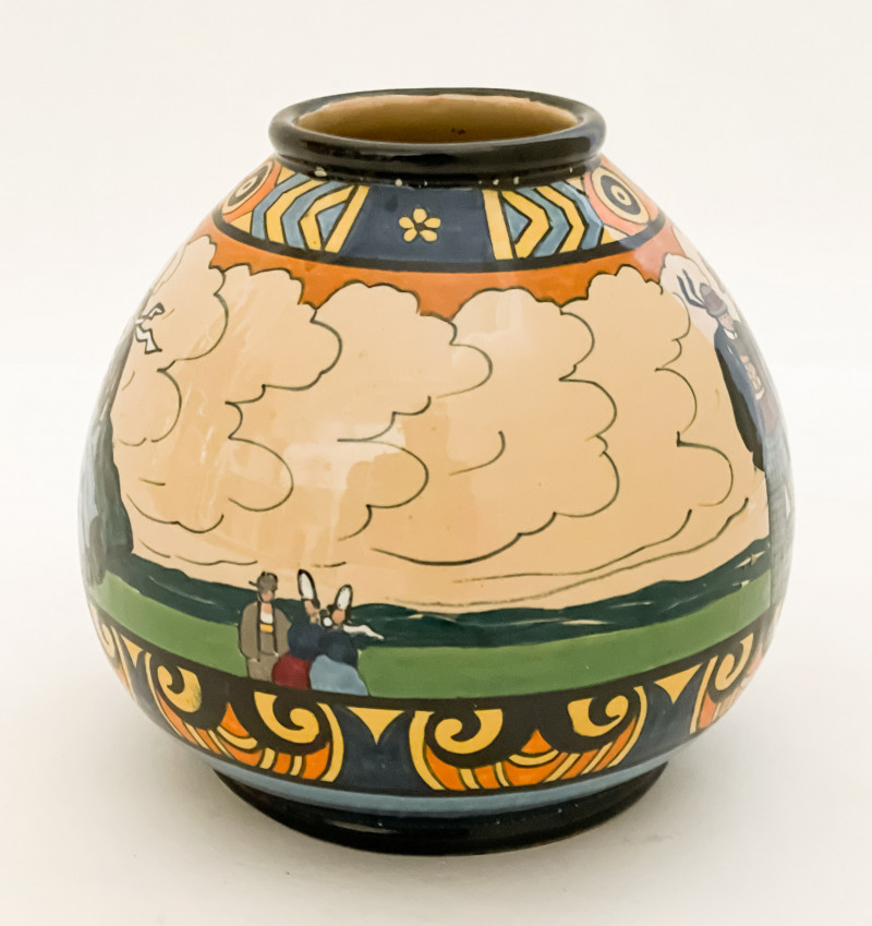 Jim E. Sévellec for Henriot Quimper - Polychrome Earthenware Vase