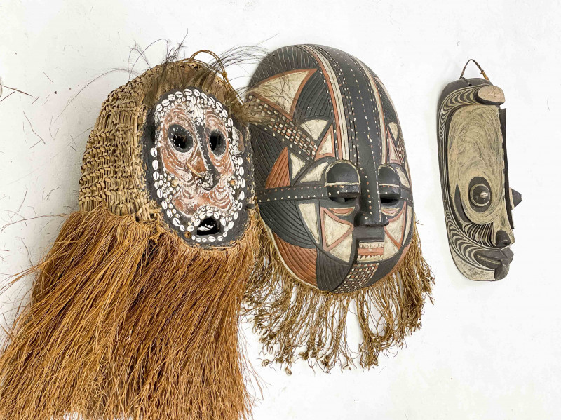 Image 2 of lot 3 African Masks