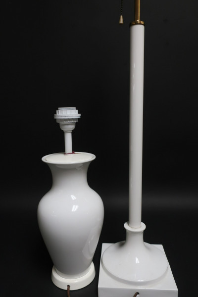 Image 2 of lot 2 KPM White Porcelain Lamps, circa 1955
