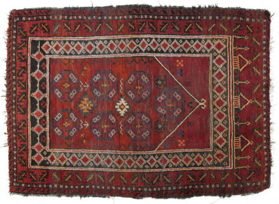 Image for Lot Anatolian Prayer Wool Rug 5 x 3-4