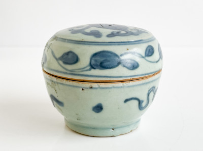 Image for Lot Chinese Underglaze Blue Decorated Small Ceramic Box and Cover