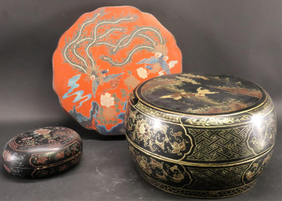 Image for Lot Three Chinese Lacquer Cases
