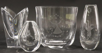 Image for Lot Kosta & Orrefors Glass Vases