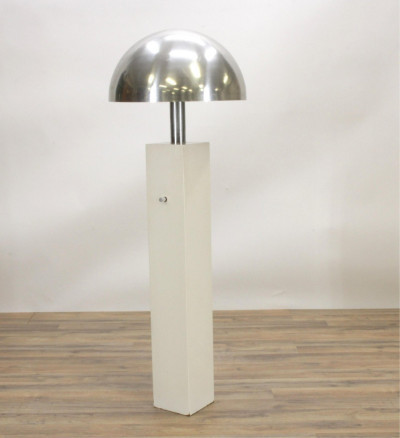Image for Lot Sonneman Style Chrome and Lacquer Floor Lamp