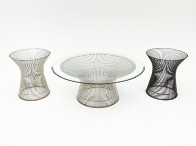 Title Warren Platner for Knoll, Coffee table and Two End Tables / Artist